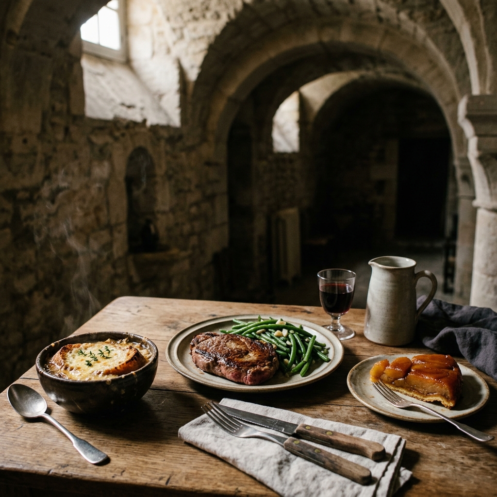 Classic French three-course lunch at Foyer de la Madeleine, Paris
